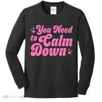 You Need To Calm Down Kids Long Sleeve Shirt thumb 0
