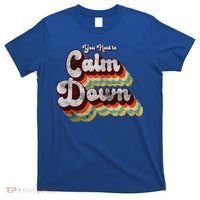 You Need To Calm Down Classic Retro Vintage Pride 80’s Gift T-Shirt thumb 0