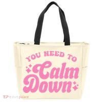 You Need To Calm Down Groovy Retro Cute Funny Tote Bag thumb 0