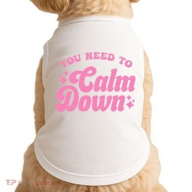 You Need To Calm Down Groovy Retro Cute Funny Doggie Tank