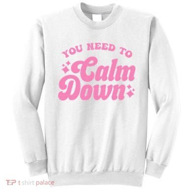 You Need To Calm Down Groovy Retro Cute Funny Sweatshirt