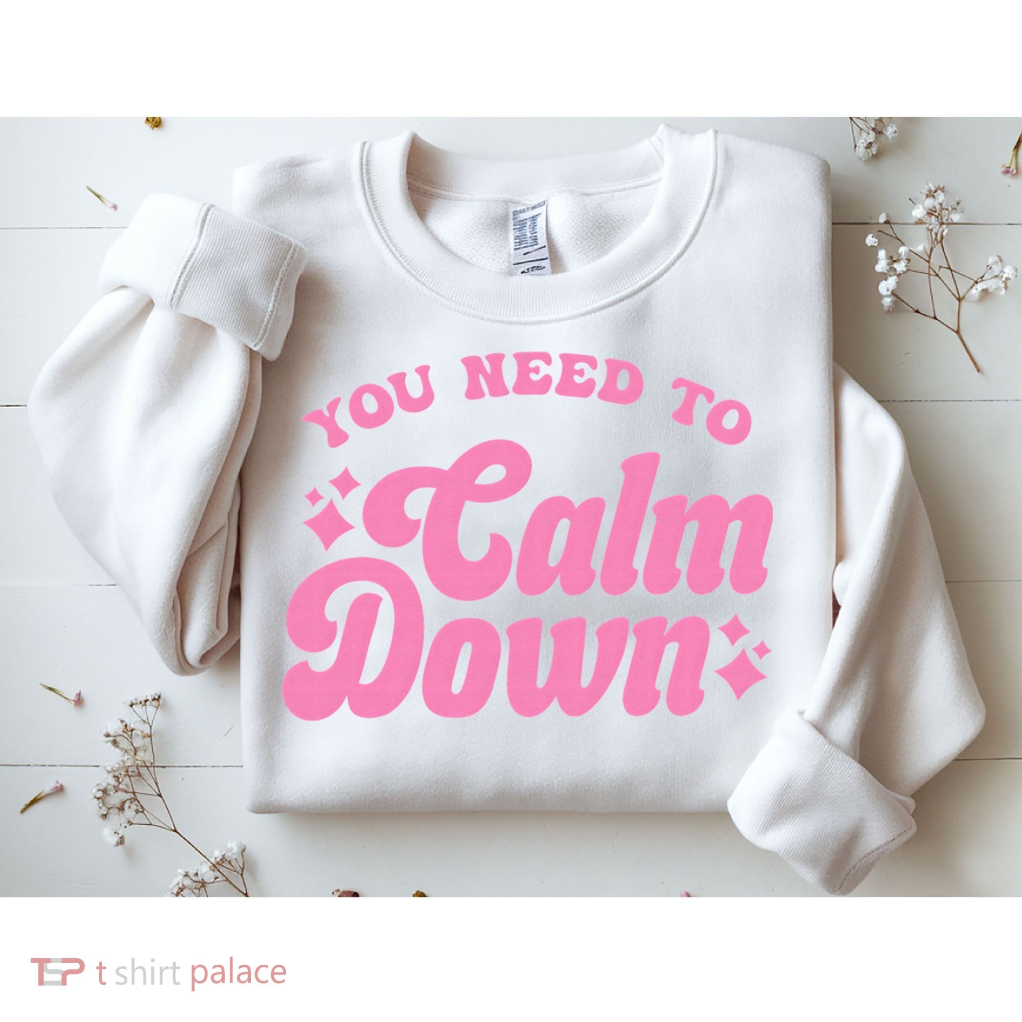 You Need To Calm Down Groovy Retro Cute Funny Sweatshirt