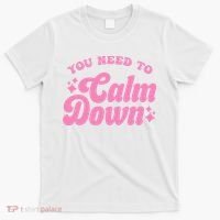 You Need To Calm Down Groovy Retro Cute Funny T-Shirt thumb 0