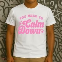 You Need To Calm Down Groovy Retro Cute Funny T-Shirt thumb 3