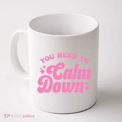 You Need To Calm Down Groovy Retro Cute Funny Coffee Mug