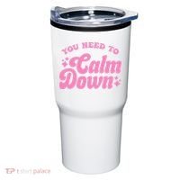 You Need To Calm Down Groovy Retro Cute Funny Tumbler thumb 0