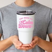 You Need To Calm Down Groovy Retro Cute Funny Tumbler thumb 2