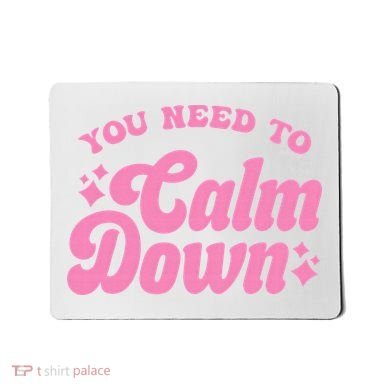 You Need To Calm Down Groovy Retro Cute Funny Mousepad