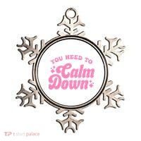 You Need To Calm Down Groovy Retro Cute Funny Ornament thumb 0