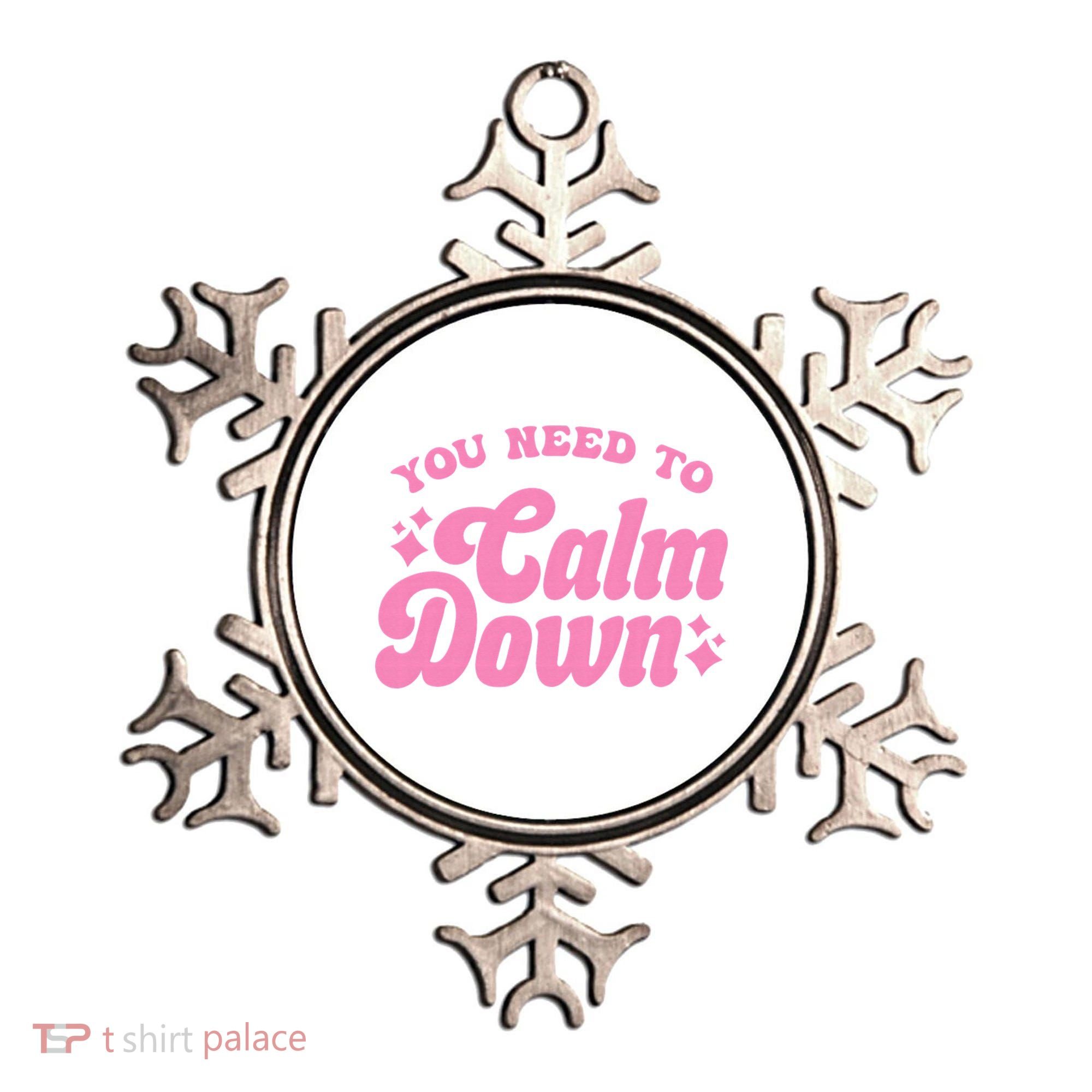 You Need To Calm Down Groovy Retro Cute Funny Ornament