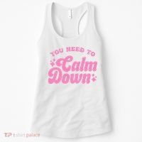 You Need To Calm Down Groovy Retro Cute Funny Women's Tank Top thumb 0