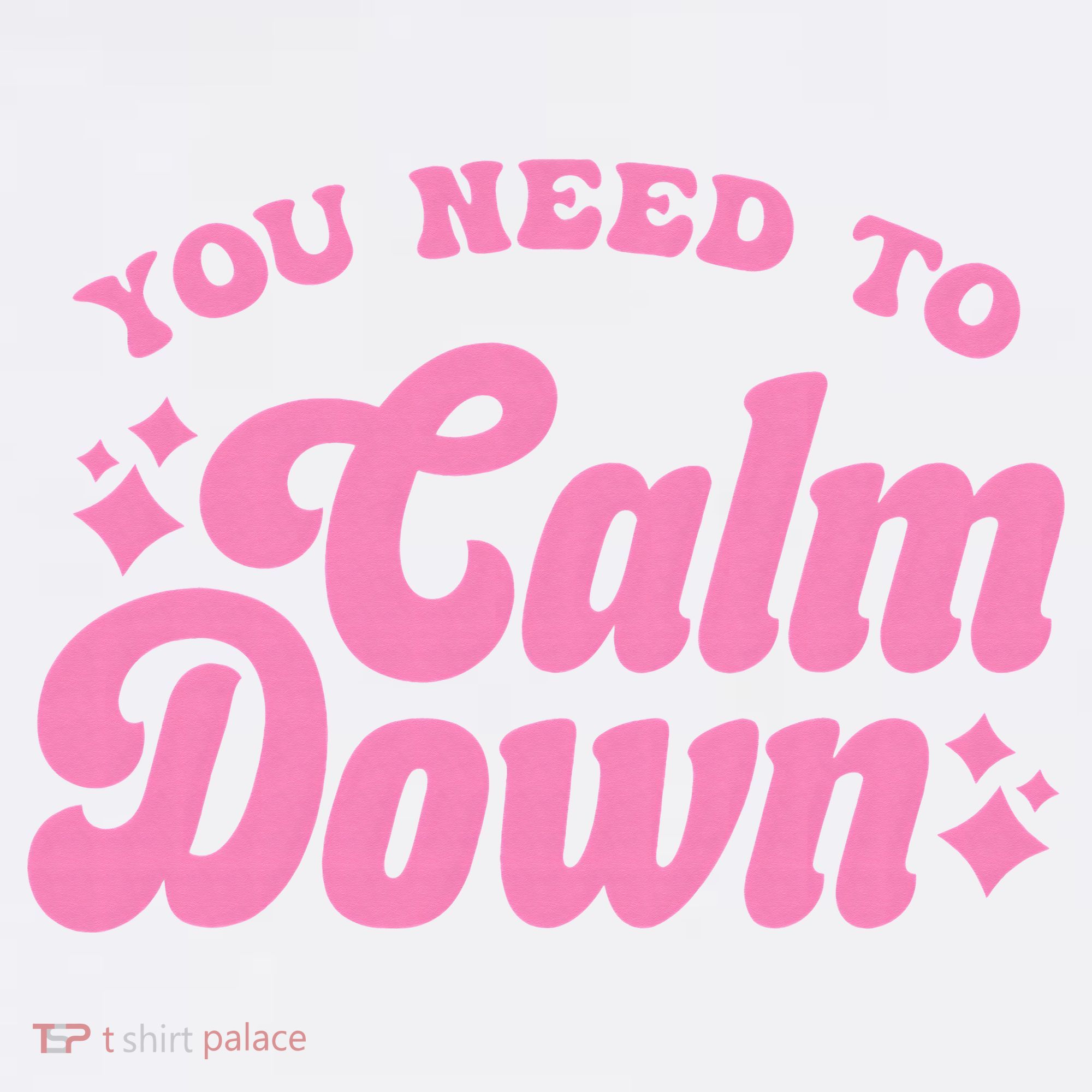 You Need To Calm Down Groovy Retro Cute Funny Women's Tank Top