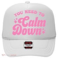 You Need To Calm Down Groovy Retro Cute Funny Hat thumb 0