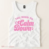 You Need To Calm Down Groovy Retro Cute Funny Tank Top thumb 2