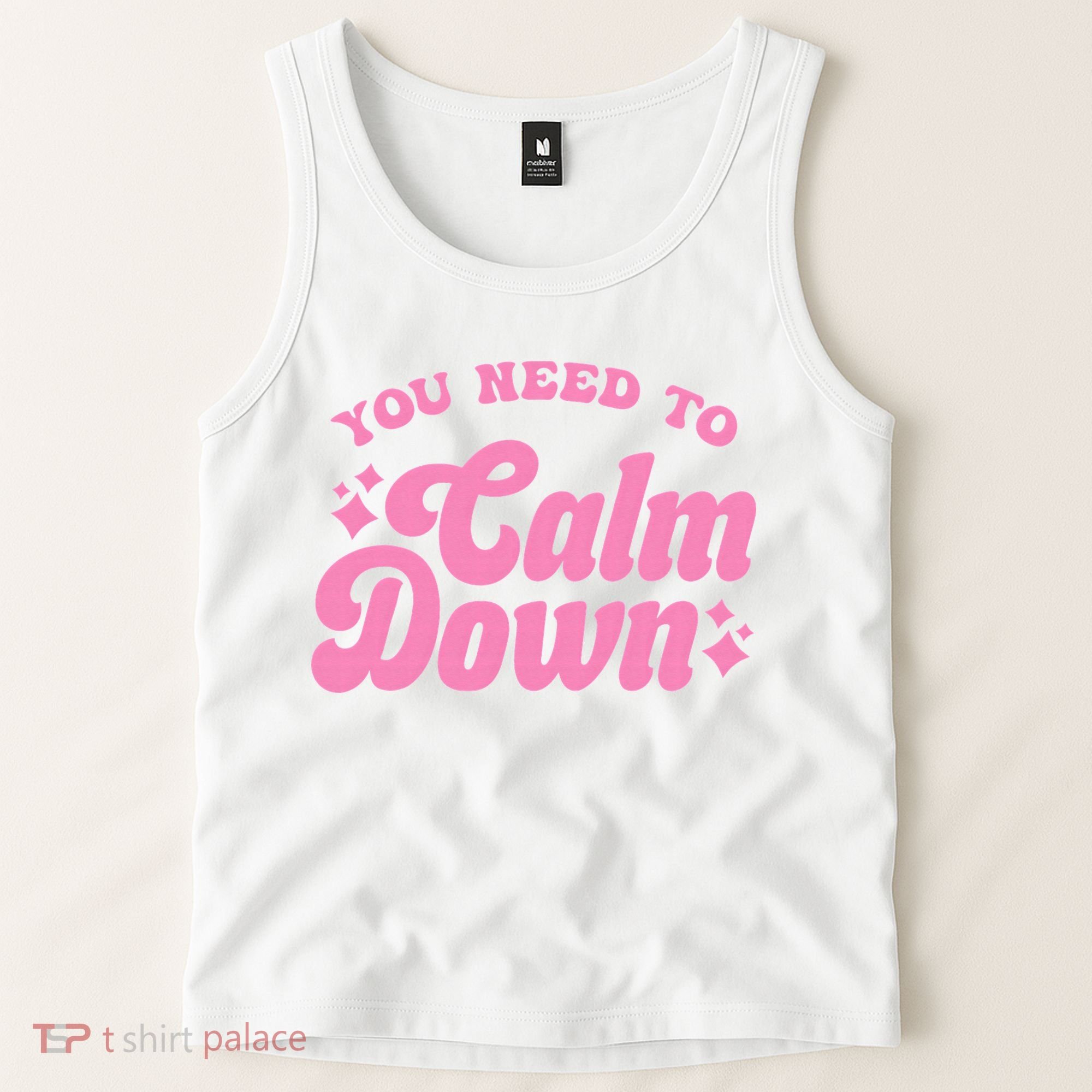 You Need To Calm Down Groovy Retro Cute Funny Tank Top