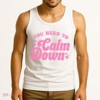 You Need To Calm Down Groovy Retro Cute Funny Tank Top thumb 3