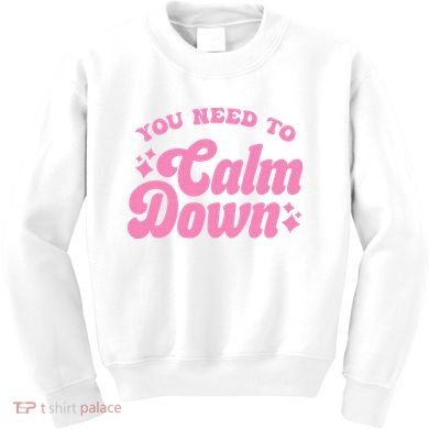 You Need To Calm Down Groovy Retro Cute Funny Kids Sweatshirt