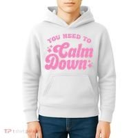 You Need To Calm Down Groovy Retro Cute Funny Kids Hoodie thumb 4