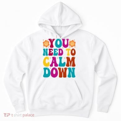 You Need To Clam Down Retro Colorful Hoodie