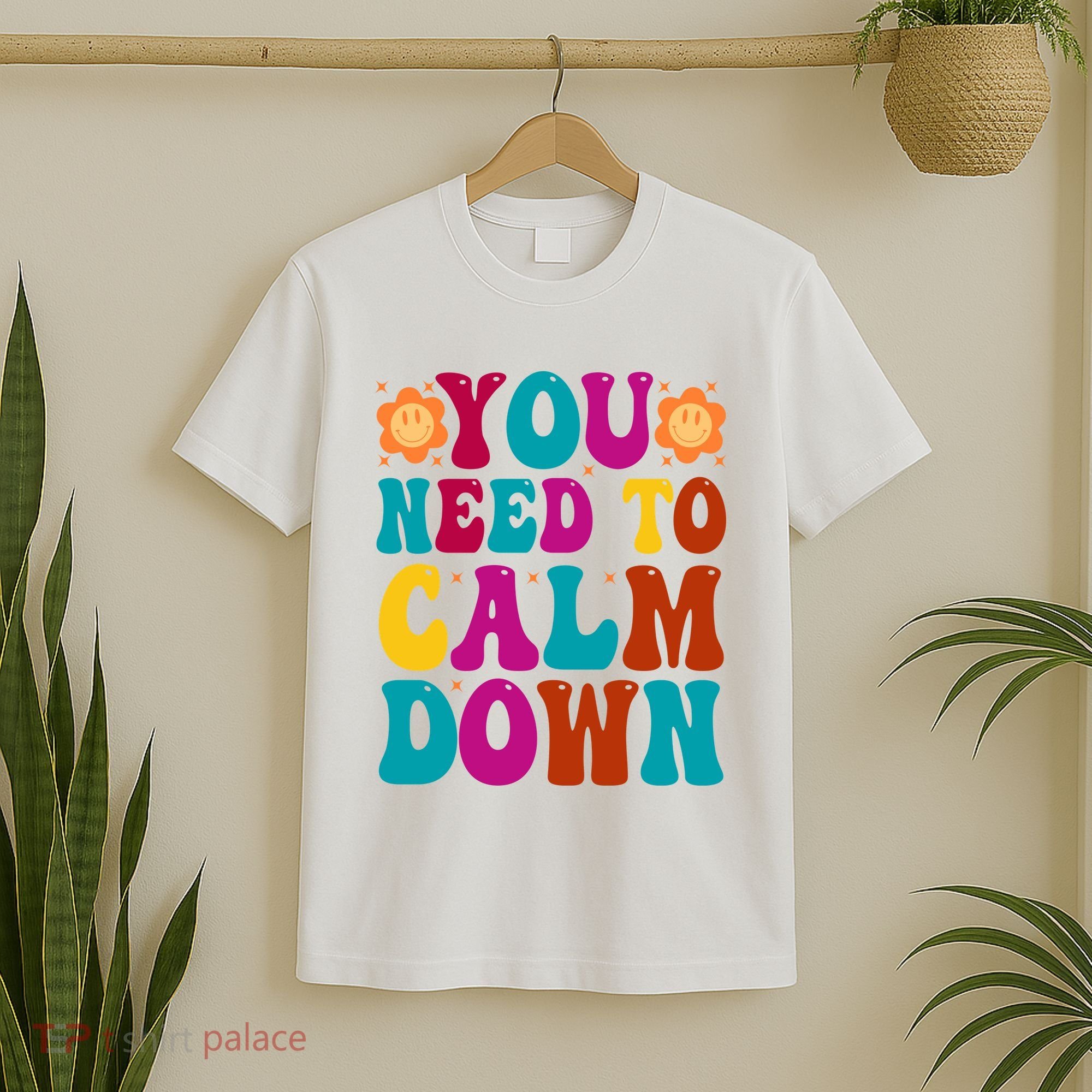 You Need To Clam Down Retro Colorful T-Shirt