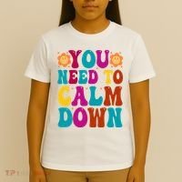You Need To Clam Down Retro Colorful T-Shirt thumb 4