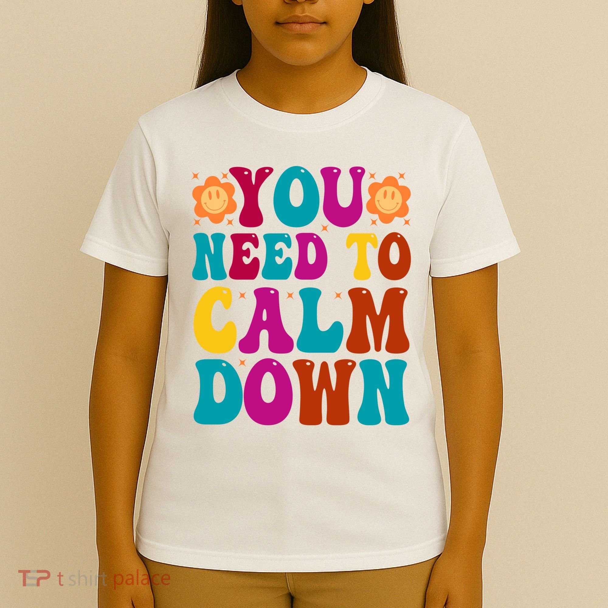 You Need To Clam Down Retro Colorful T-Shirt