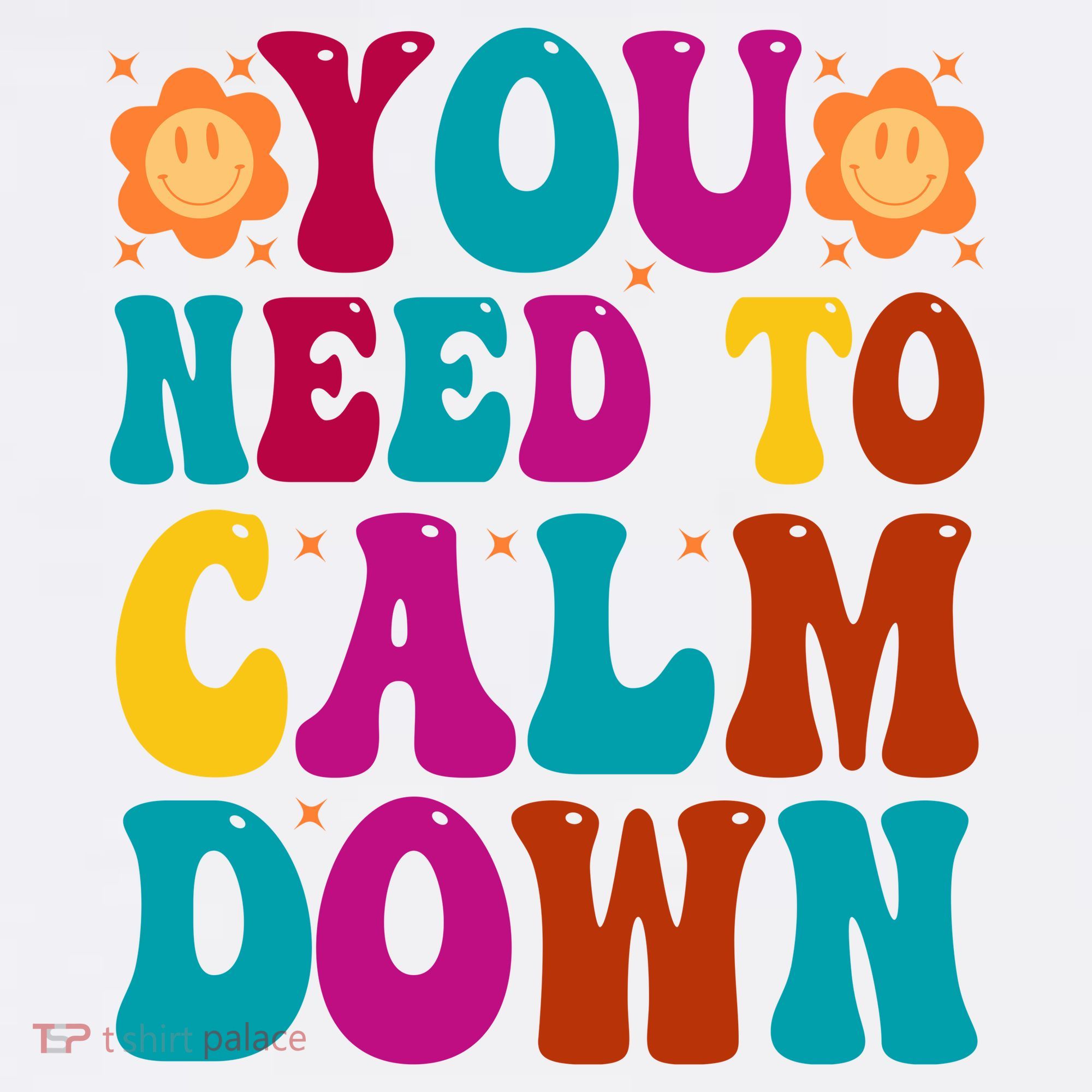 You Need To Clam Down Retro Colorful T-Shirt
