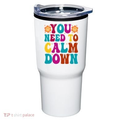 You Need To Clam Down Retro Colorful Tumbler