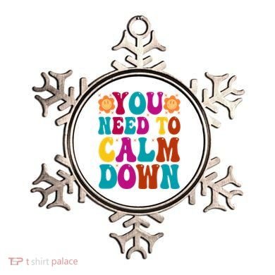 You Need To Clam Down Retro Colorful Ornament