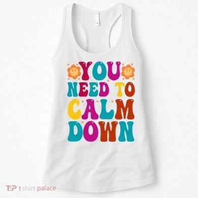 You Need To Clam Down Retro Colorful Women's Tank Top