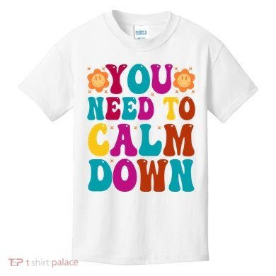 You Need To Clam Down Retro Colorful Kids T-Shirt