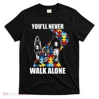 You'll Never Walk Alne Autism Family Neurodiver Puzzle Autism Awareness Month T-Shirt thumb 0