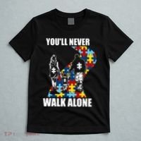 You'll Never Walk Alne Autism Family Neurodiver Puzzle Autism Awareness Month T-Shirt thumb 5