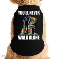 You'll Never Walk Alone Autism Awareness Dad Doggie Tank thumb 0
