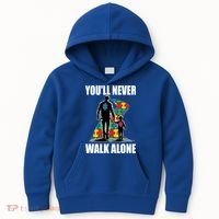 You'll Never Walk Alone Autism Awareness Dad Kids Hoodie thumb 0