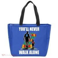 You'll Never Walk Alone Autism Awareness Dad Tote Bag thumb 0