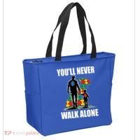 You'll Never Walk Alone Autism Awareness Dad Tote Bag thumb 2