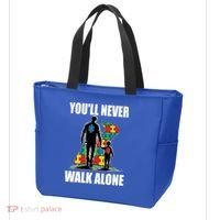 You'll Never Walk Alone Autism Awareness Dad Tote Bag thumb 3