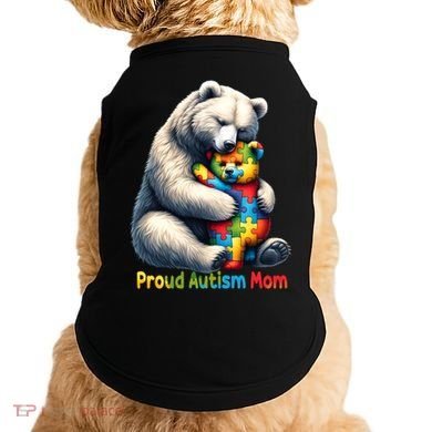 You'll Never Walk-Alone Autism Mama Mom Bear Support Autism Funny Gift Doggie Tank