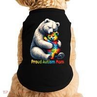 You'll Never Walk-Alone Autism Mama Mom Bear Support Autism Funny Gift Doggie Tank thumb 0
