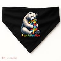 You'll Never Walk-Alone Autism Mama Mom Bear Support Autism Funny Gift USA-Made Doggie Bandana thumb 0