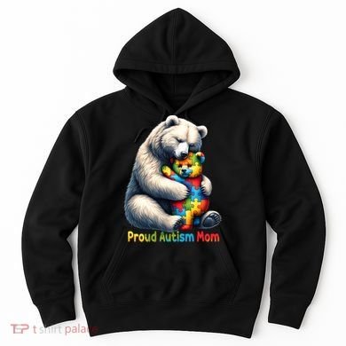 You'll Never Walk-Alone Autism Mama Mom Bear Support Autism Funny Gift Hoodie