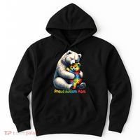 You'll Never Walk-Alone Autism Mama Mom Bear Support Autism Funny Gift Hoodie thumb 0