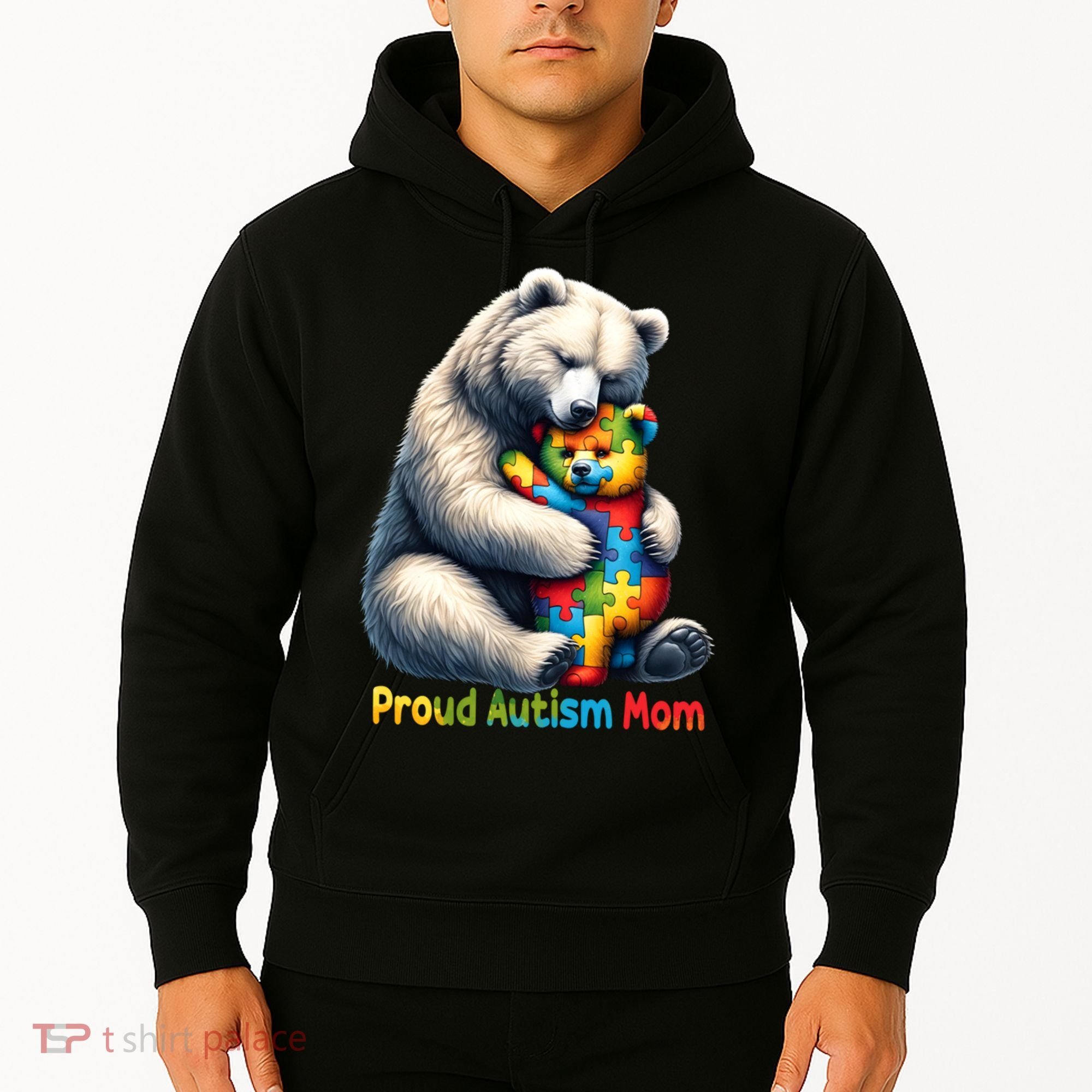 You'll Never Walk-Alone Autism Mama Mom Bear Support Autism Funny Gift Hoodie