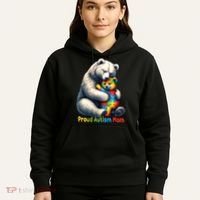You'll Never Walk-Alone Autism Mama Mom Bear Support Autism Funny Gift Hoodie thumb 5