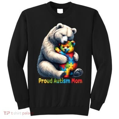 You'll Never Walk-Alone Autism Mama Mom Bear Support Autism Funny Gift Sweatshirt