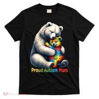 You'll Never Walk-Alone Autism Mama Mom Bear Support Autism Funny Gift T-Shirt thumb 0