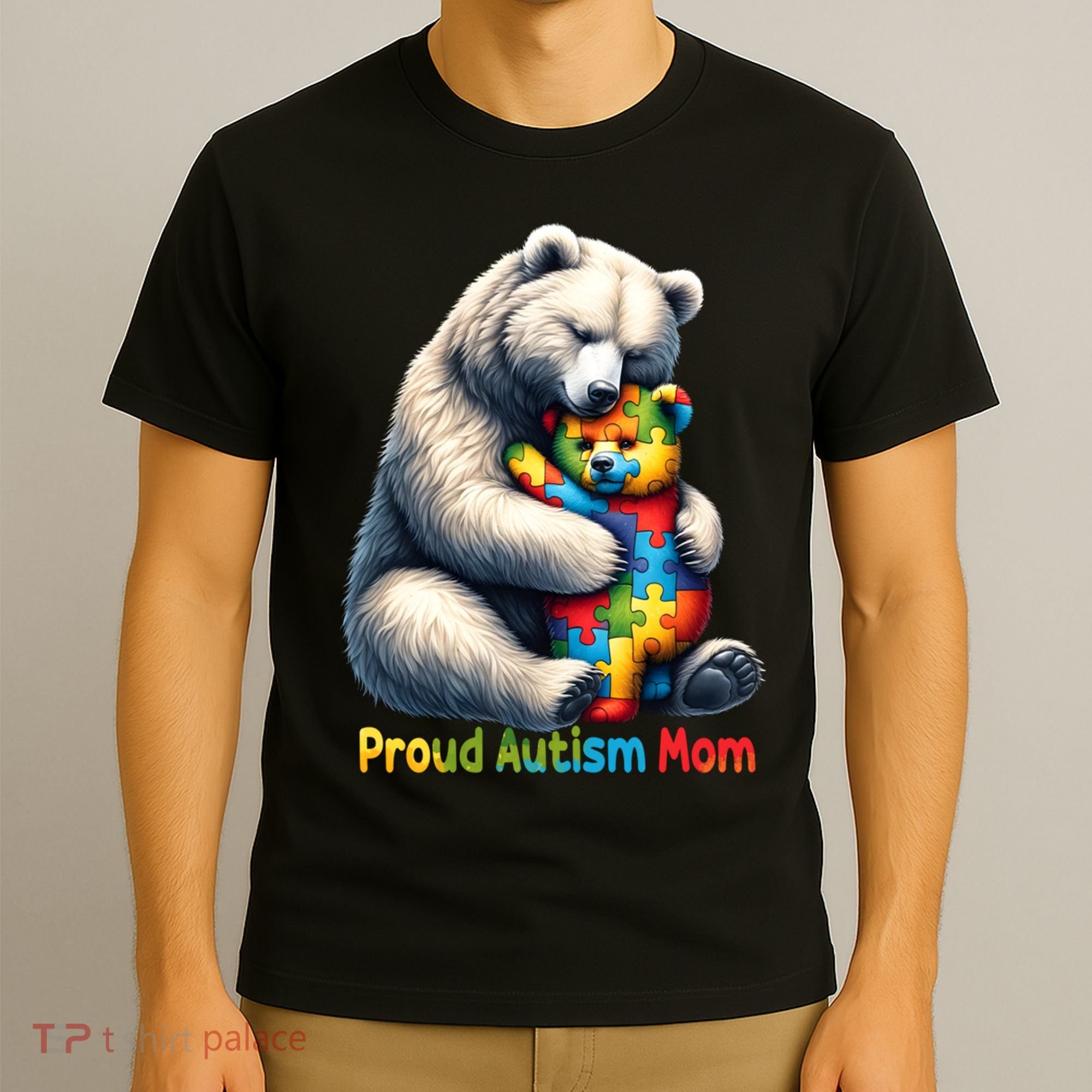 You'll Never Walk-Alone Autism Mama Mom Bear Support Autism Funny Gift T-Shirt