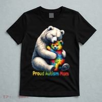 You'll Never Walk-Alone Autism Mama Mom Bear Support Autism Funny Gift T-Shirt thumb 5