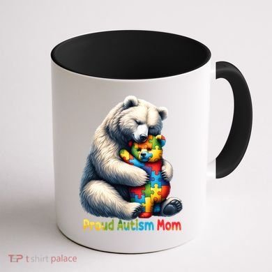You'll Never Walk-Alone Autism Mama Mom Bear Support Autism Funny Gift Coffee Mug back